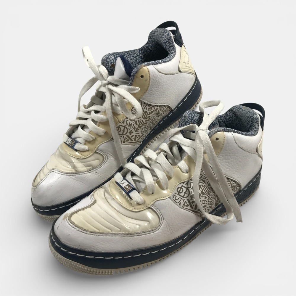Nike Air Jordan AF-1 Fusion 20  White Lace Up Shoes‎ 332122-103 Mens US 8 EU 41